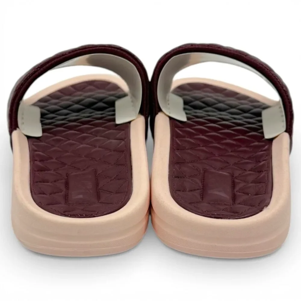 NEW APL Men's Nappa Leather Lusso Luxury Slide Burgundy/Creme Size 11